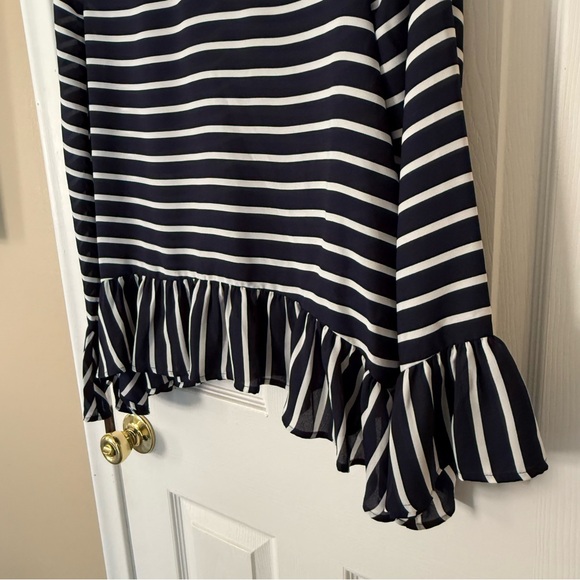 A.n.a Striped Ruffle Top - Picture 4 of 7